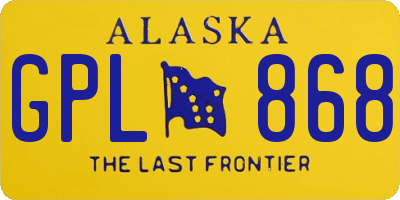 AK license plate GPL868