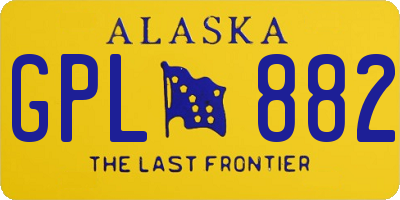 AK license plate GPL882