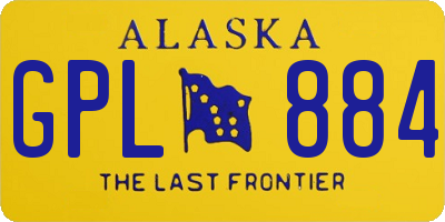 AK license plate GPL884