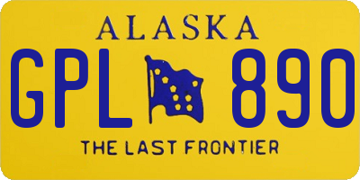 AK license plate GPL890