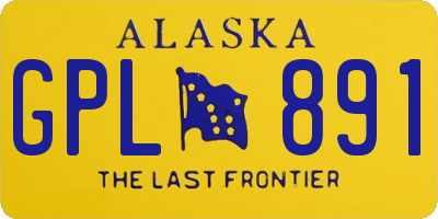 AK license plate GPL891