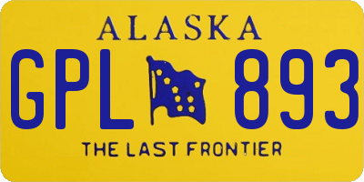 AK license plate GPL893