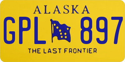 AK license plate GPL897