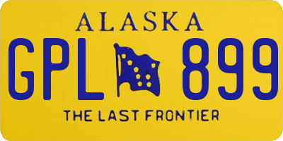 AK license plate GPL899