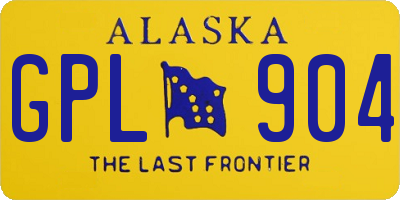 AK license plate GPL904