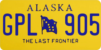 AK license plate GPL905