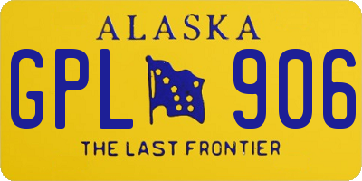 AK license plate GPL906