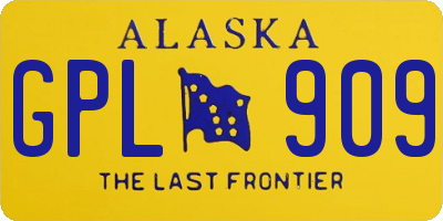 AK license plate GPL909