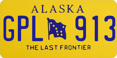 AK license plate GPL913