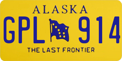AK license plate GPL914
