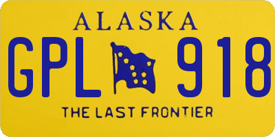 AK license plate GPL918