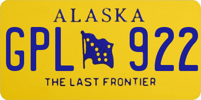 AK license plate GPL922