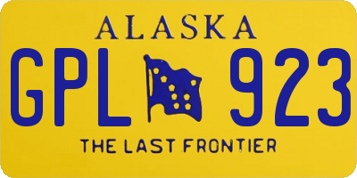 AK license plate GPL923