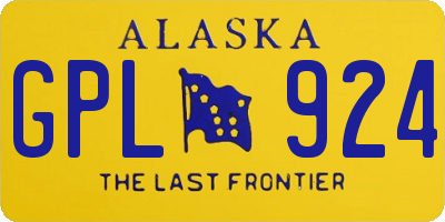 AK license plate GPL924