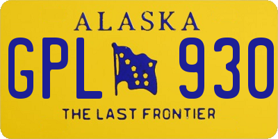 AK license plate GPL930