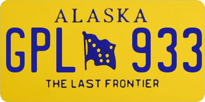 AK license plate GPL933