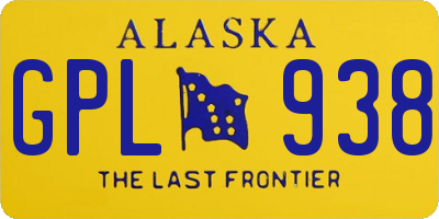 AK license plate GPL938