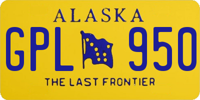 AK license plate GPL950