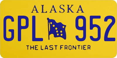 AK license plate GPL952