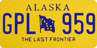 AK license plate GPL959