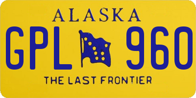 AK license plate GPL960