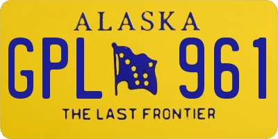AK license plate GPL961
