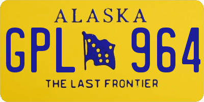 AK license plate GPL964