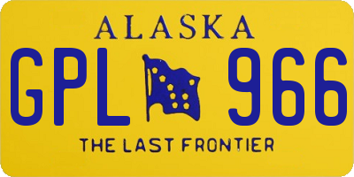 AK license plate GPL966