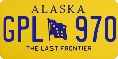 AK license plate GPL970