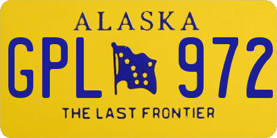 AK license plate GPL972