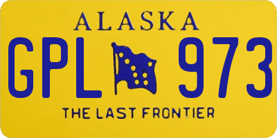 AK license plate GPL973
