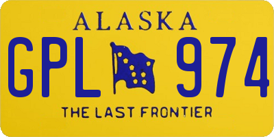 AK license plate GPL974