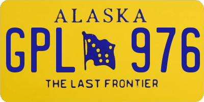 AK license plate GPL976