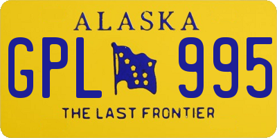 AK license plate GPL995