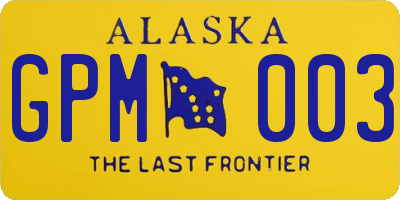 AK license plate GPM003