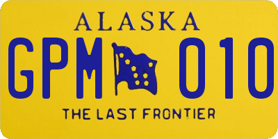 AK license plate GPM010