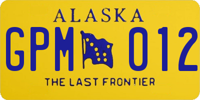 AK license plate GPM012