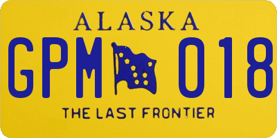 AK license plate GPM018
