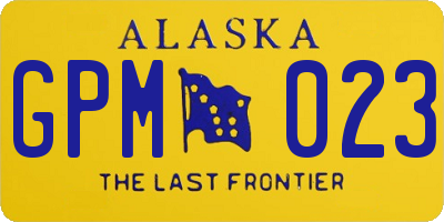 AK license plate GPM023