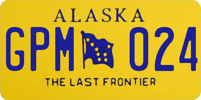 AK license plate GPM024