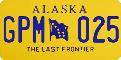 AK license plate GPM025