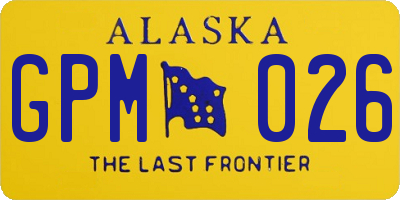 AK license plate GPM026