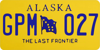 AK license plate GPM027
