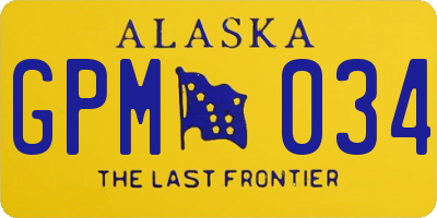 AK license plate GPM034