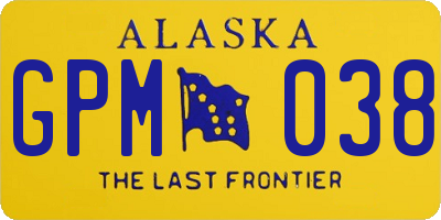 AK license plate GPM038