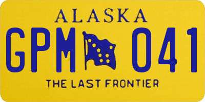 AK license plate GPM041