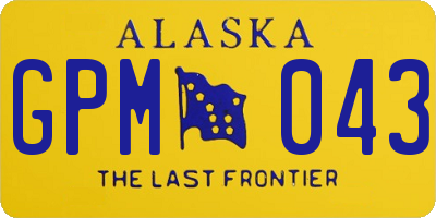 AK license plate GPM043