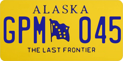 AK license plate GPM045