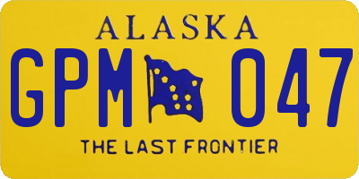 AK license plate GPM047