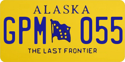 AK license plate GPM055